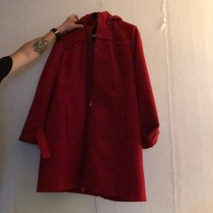 Isaac Mizrahi Live Red Winter Coat
